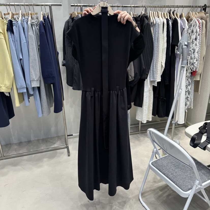 HOT PLACE/DREAM GIRIS/HOT ISSUE韓國直郵女裝新品時尚連衣裙含腰帶高領HOT PLACE/DREAM GIRIS/HOT ISSUE連衣裙圖色3