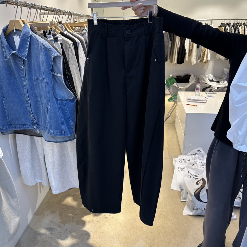 EYEFUL-Q韓國東大門代購女士新款時尚熱賣職業休閑休閑褲棉eyeful休閑褲圖色3黑色