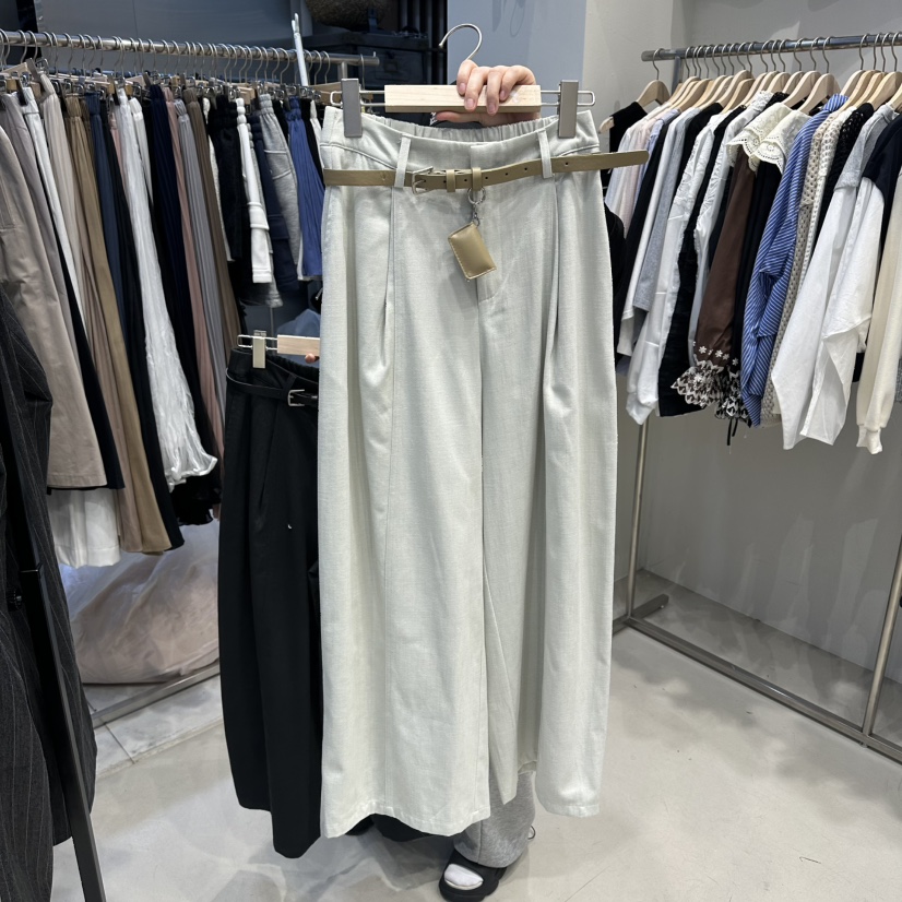 HOT PLACE/DREAM GIRIS/HOT ISSUE韓國代購女裝新款休閑休閑褲含腰帶HOT PLACE/DREAM GIRIS/HOT ISSUE休閑褲圖色1