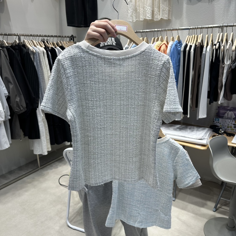 HOT PLACE/DREAM GIRIS/HOT ISSUE韓國直郵女裝新款熱賣T恤粗花呢HOT PLACE/DREAM GIRIS/HOT ISSUET恤