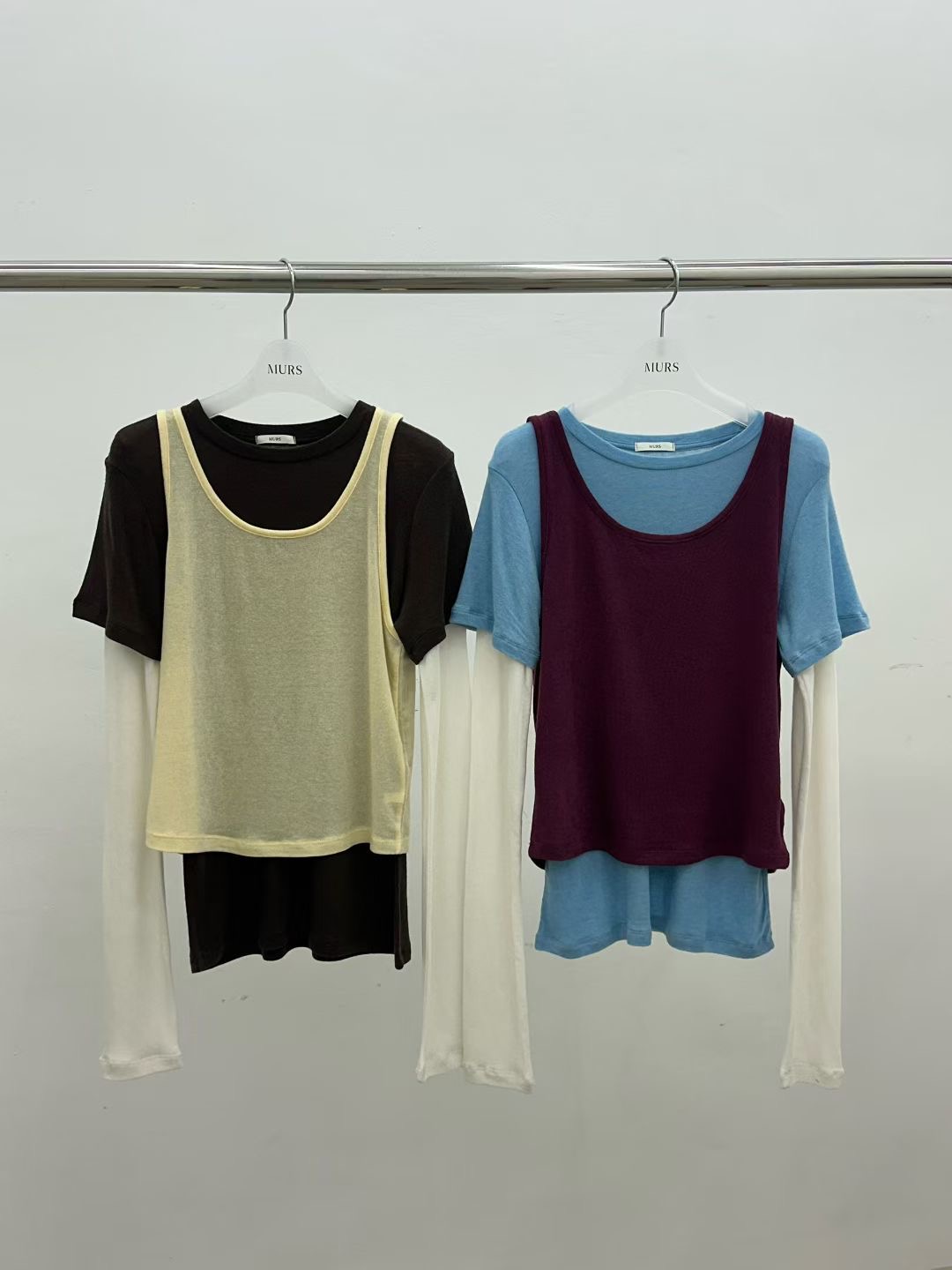 MURS東大門代購女士新品休閑時尚人氣熱賣職業真品26春夏套裝MURS套裝圖色2左二色