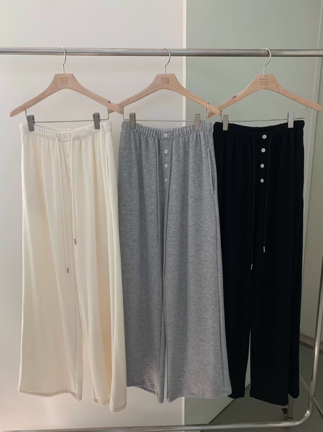 PYT-ot東大門直郵女裝新款職業時尚休閑人氣真品休閑褲紐扣pretty young thing休閑褲圖色3左三色