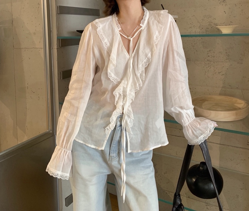 SYMBOL東大門代購女裝新品真品推薦人氣26春夏襯衫蕾絲衫SYMBOL襯衫/蕾絲衫