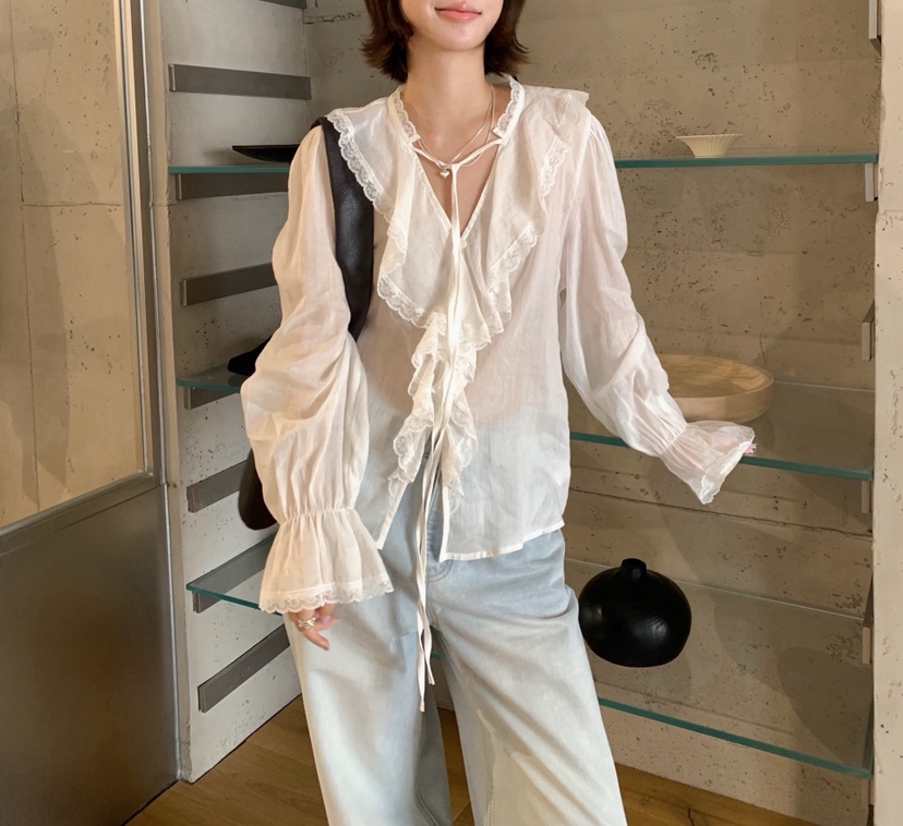 SYMBOL東大門代購女裝新品真品推薦人氣26春夏襯衫蕾絲衫SYMBOL襯衫/蕾絲衫