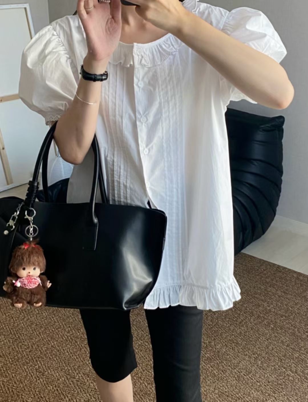 MURS韓國代購女裝新品人氣時尚熱賣休閑推薦真品襯衫蕾絲衫MURS襯衫/蕾絲衫