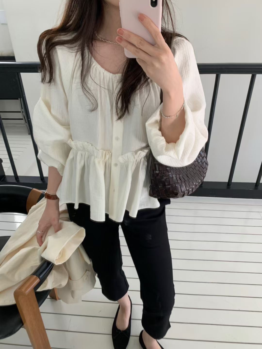 PYT-ot東大門代購女士新款時尚真品熱賣休閑26春夏襯衫蕾絲衫pretty young thing襯衫/蕾絲衫