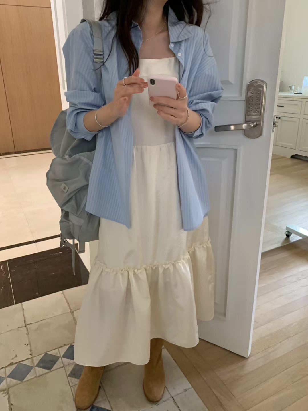 PYT-ot韓國代購女士新品休閑職業時尚26春夏熱賣真品連衣裙pretty young thing連衣裙