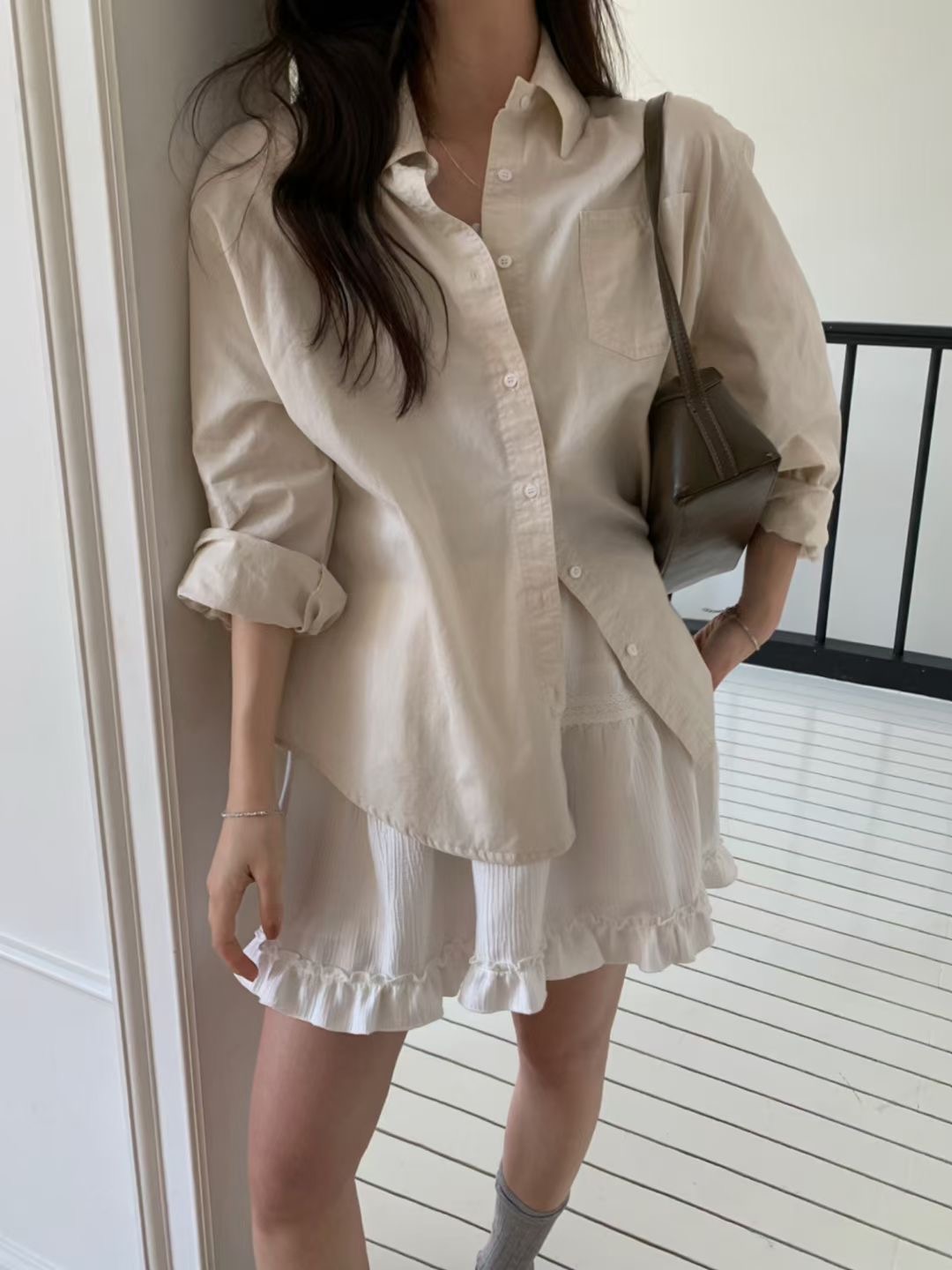 PYT-ot韓國直郵女士新品熱賣推薦休閑職業時尚襯衫蕾絲衫pretty young thing襯衫/蕾絲衫圖色2