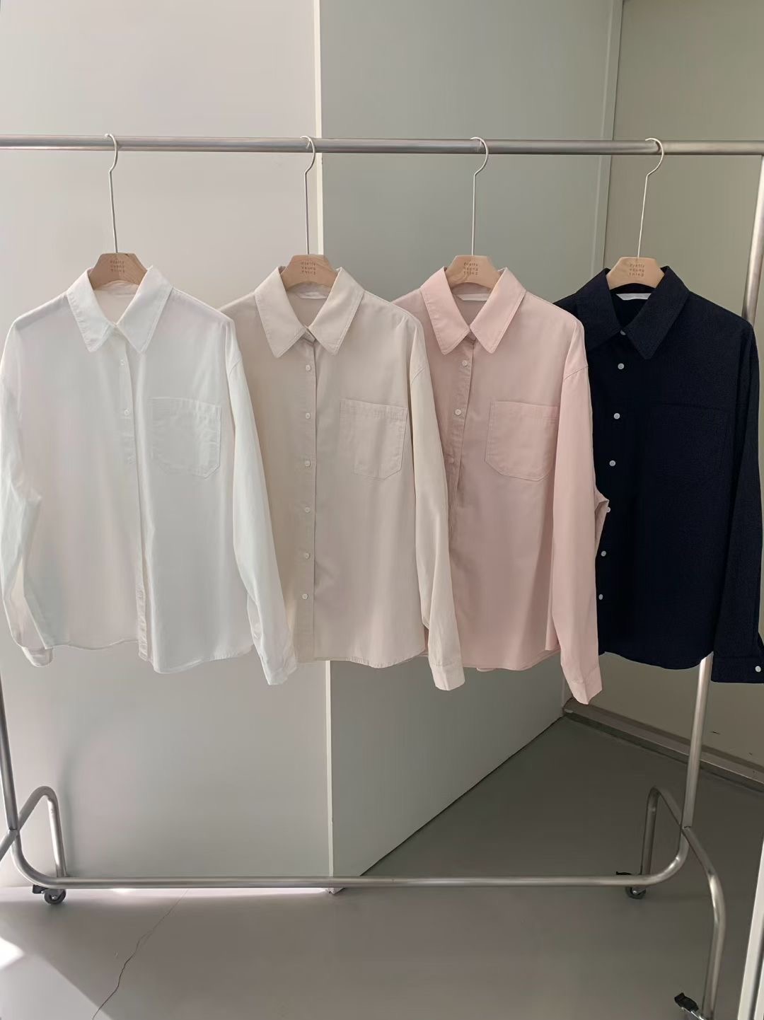 PYT-ot韓國直郵女士新品熱賣推薦休閑職業時尚襯衫蕾絲衫pretty young thing襯衫/蕾絲衫圖色4左四色