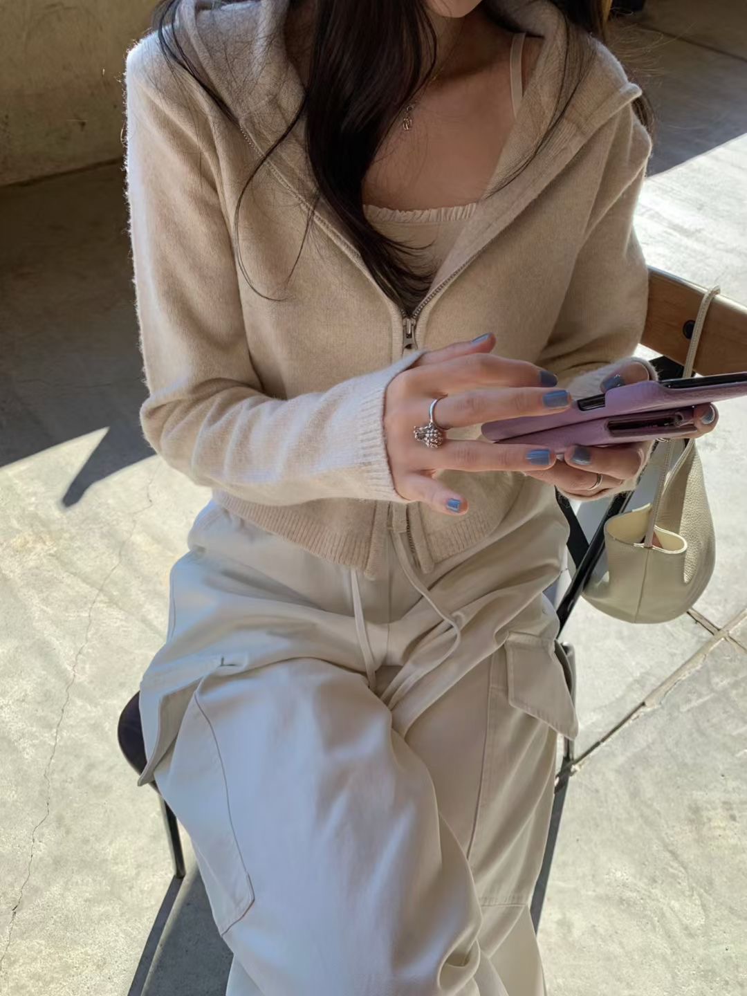 PYT-ot東大門代購女裝新品時尚休閑人氣真品夾克連帽拉鏈衫pretty young thing夾克