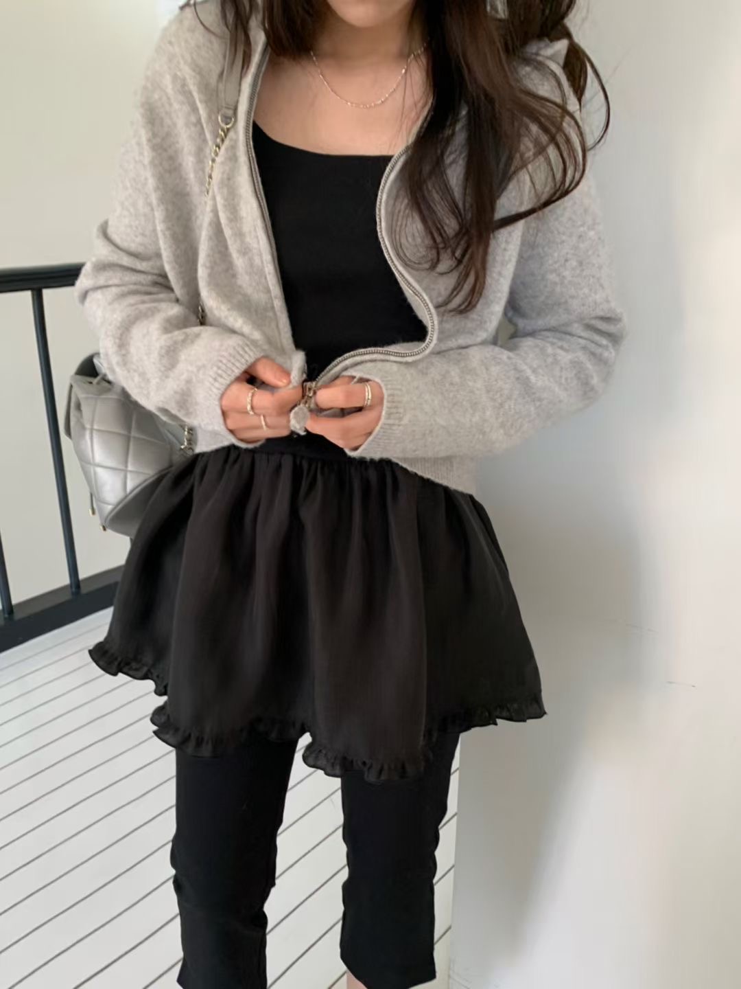 PYT-ot東大門代購女裝新品時尚休閑人氣真品夾克連帽拉鏈衫pretty young thing夾克圖色3