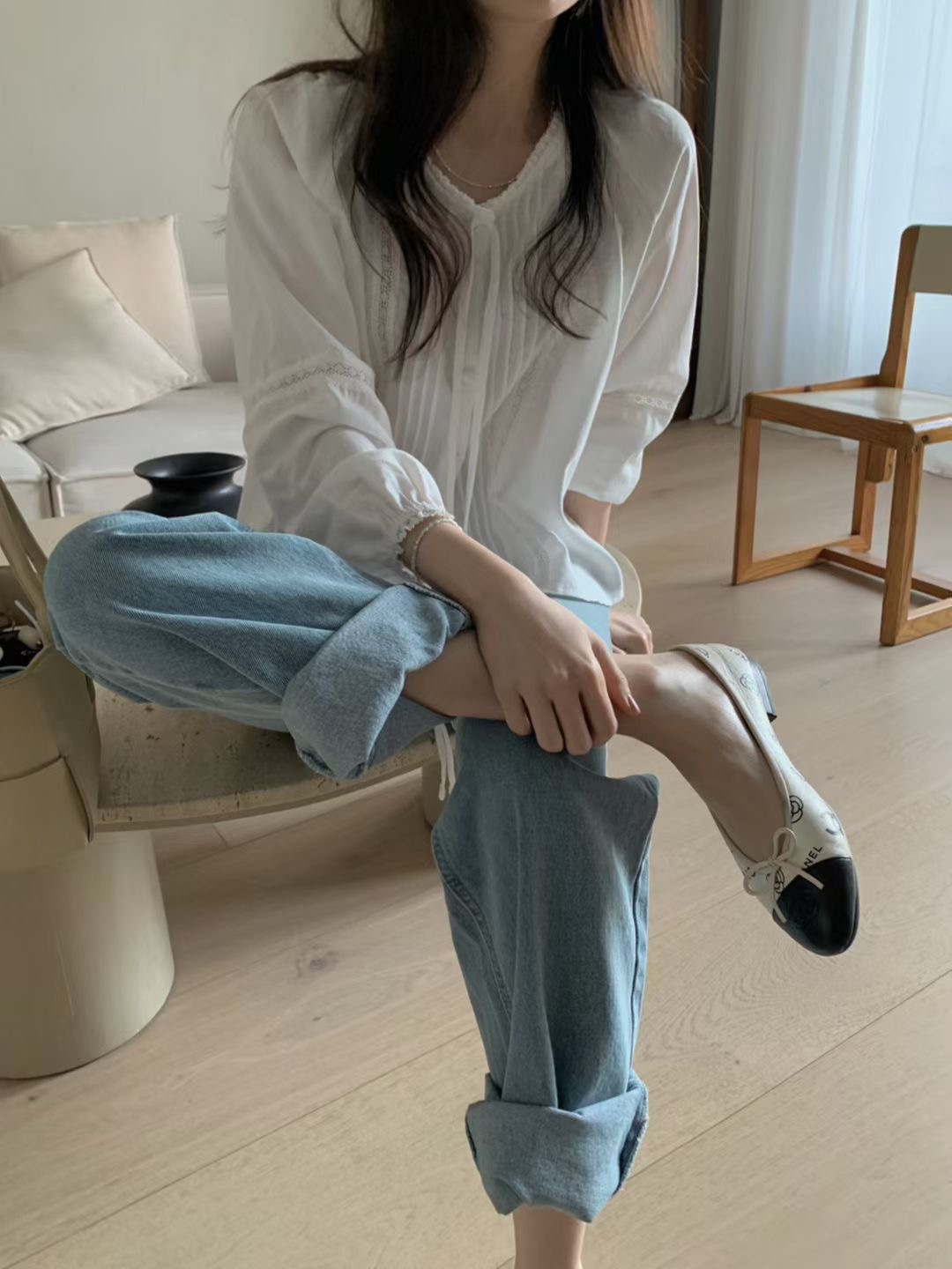 PYT-ot東大門直郵女裝新款推薦人氣真品休閑職業襯衫蕾絲衫pretty young thing襯衫/蕾絲衫