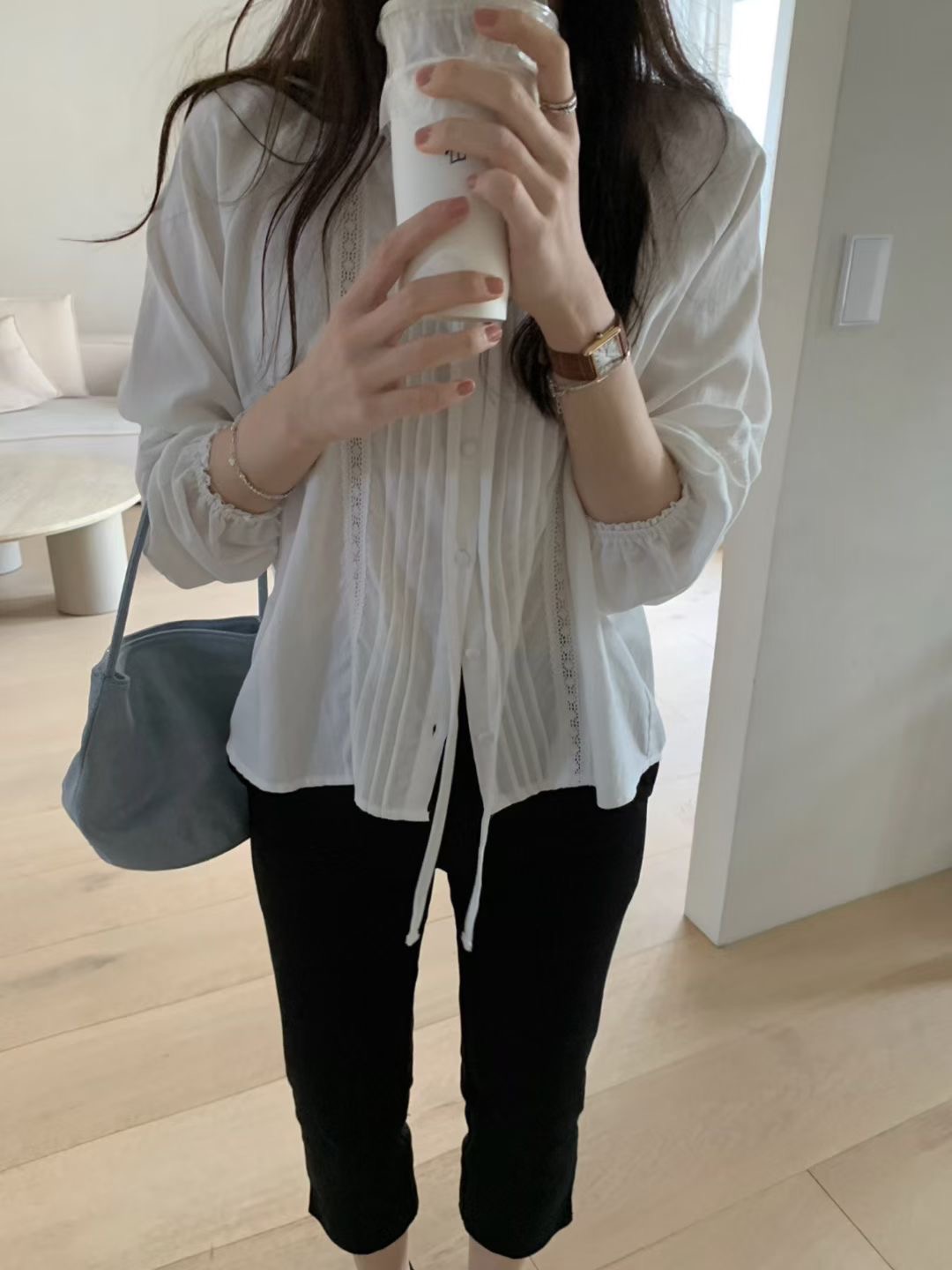 PYT-ot東大門直郵女裝新款推薦人氣真品休閑職業襯衫蕾絲衫pretty young thing襯衫/蕾絲衫