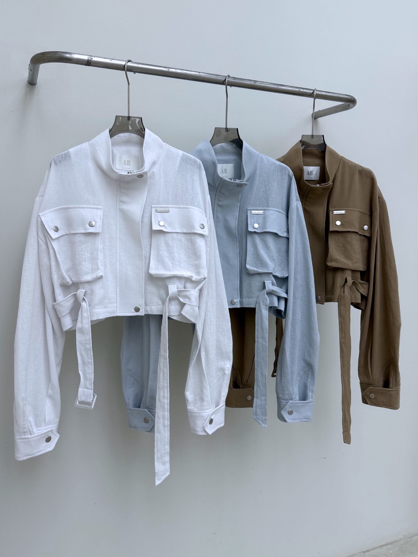 AB東大門代購女裝新款職業推薦時尚熱賣26春夏夾克含腰帶AB夾克