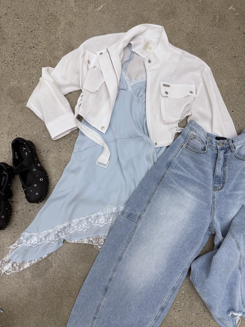 AB東大門代購女裝新款職業推薦時尚熱賣26春夏夾克含腰帶AB夾克