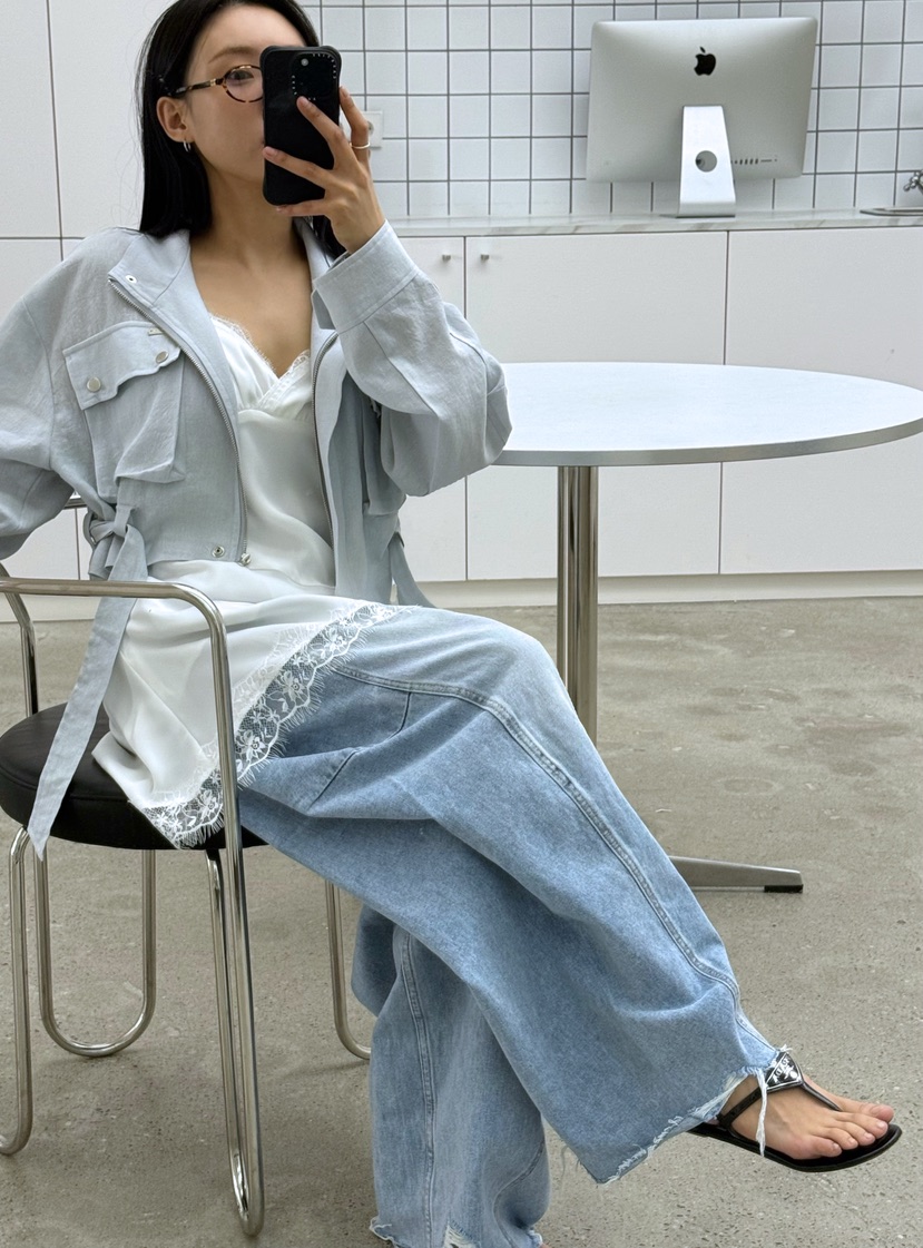 AB東大門代購女裝新款職業推薦時尚熱賣26春夏夾克含腰帶AB夾克