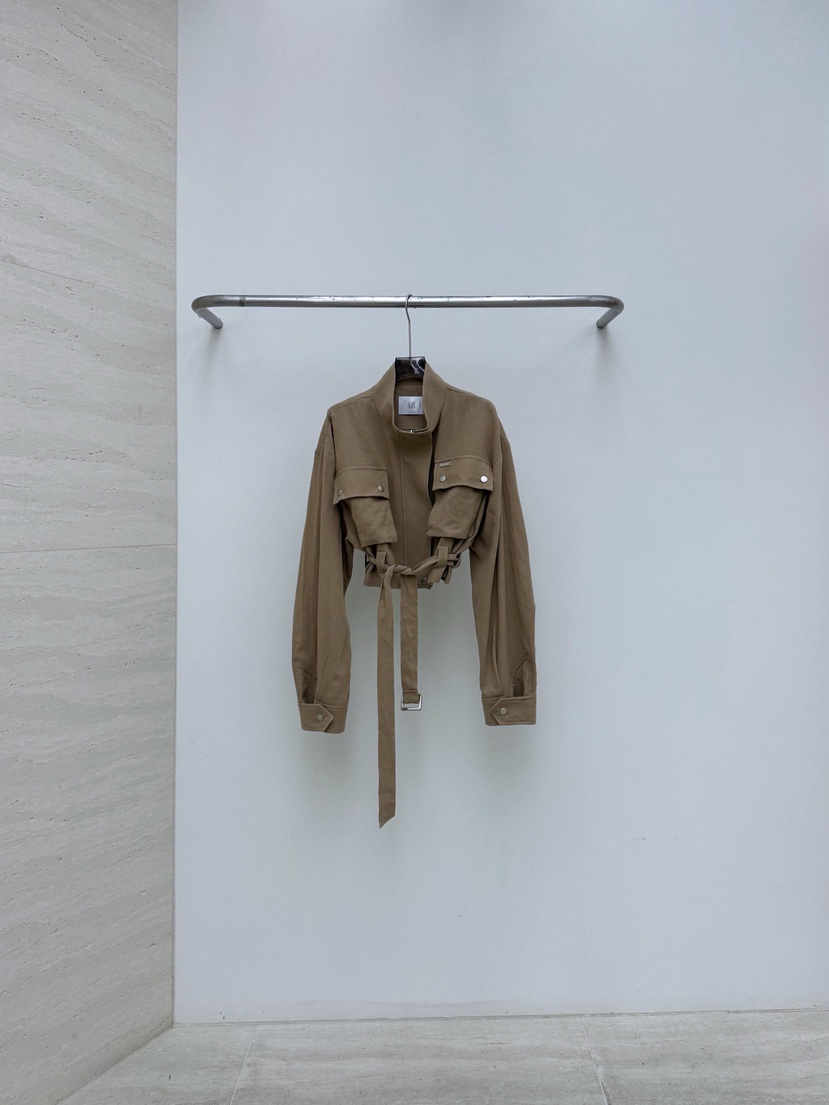 AB東大門代購女裝新款職業推薦時尚熱賣26春夏夾克含腰帶AB夾克圖色3