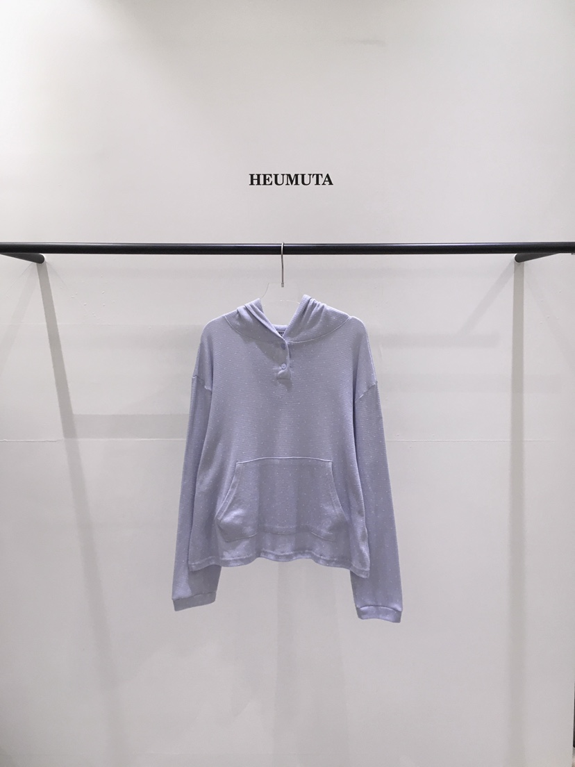 HEUMUTA韓國直郵女士新品26春夏人氣職業推薦長袖T恤華夫格HEUMUTA長袖T恤圖色1