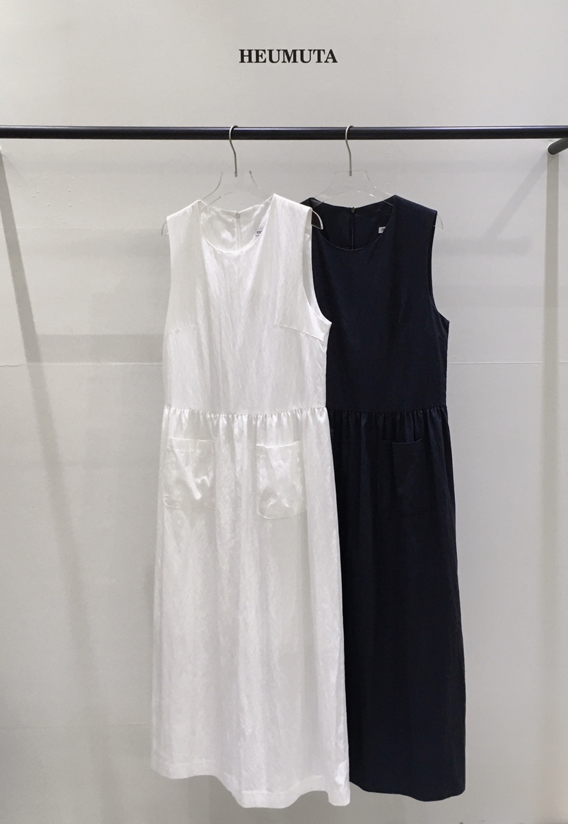 HEUMUTA韓國代購女士新品26春夏熱賣休閑真品職業連衣裙口袋HEUMUTA連衣裙
