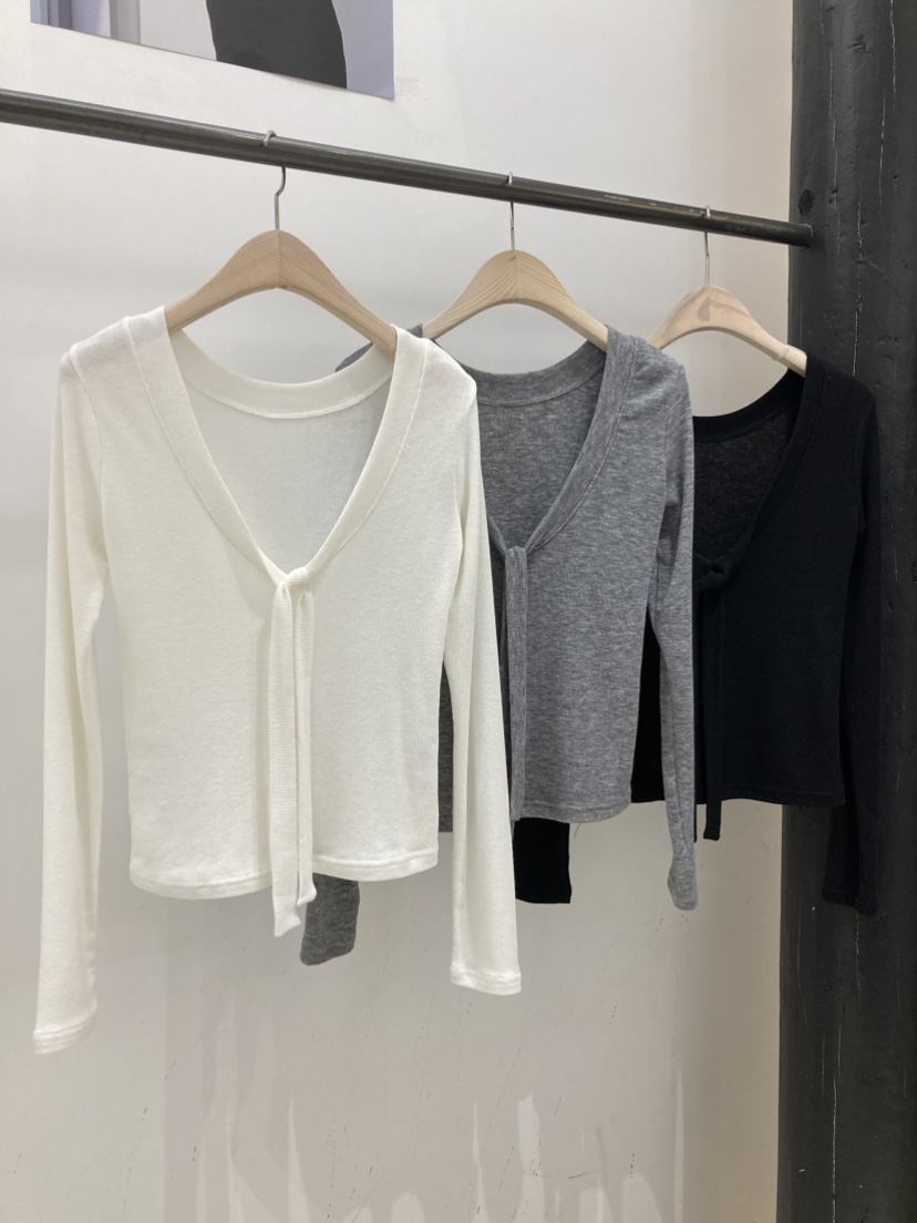 MOMENT韓國代購女裝新款26春夏職業休閑人氣時尚推薦長袖T恤MOMENT/RECOVER長袖T恤