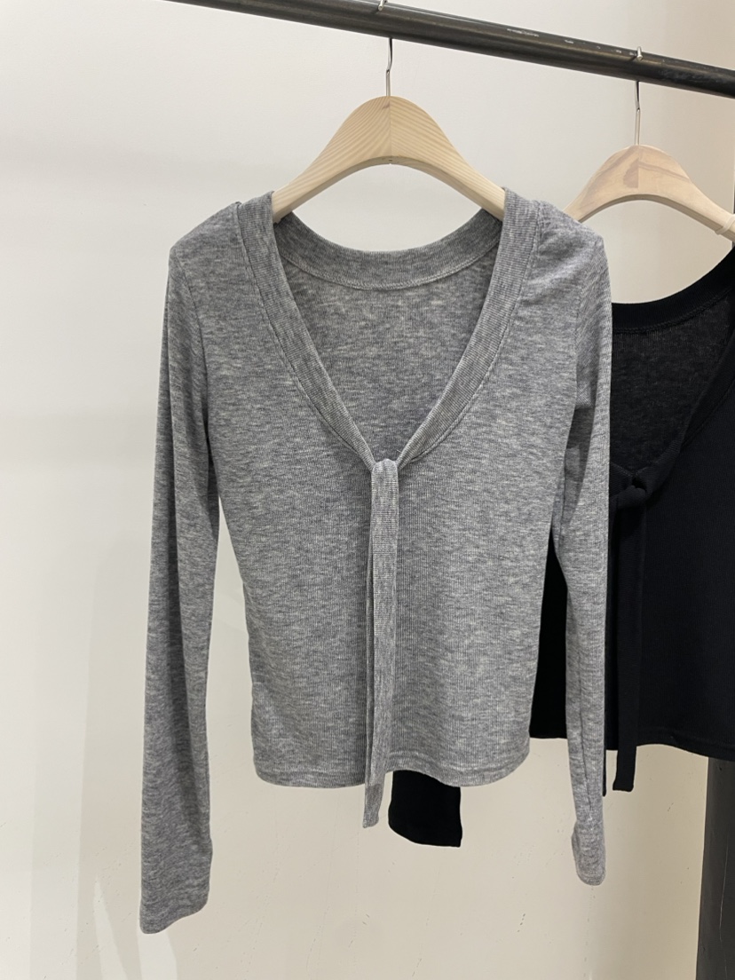 MOMENT韓國代購女裝新款26春夏職業休閑人氣時尚推薦長袖T恤MOMENT/RECOVER長袖T恤圖色2