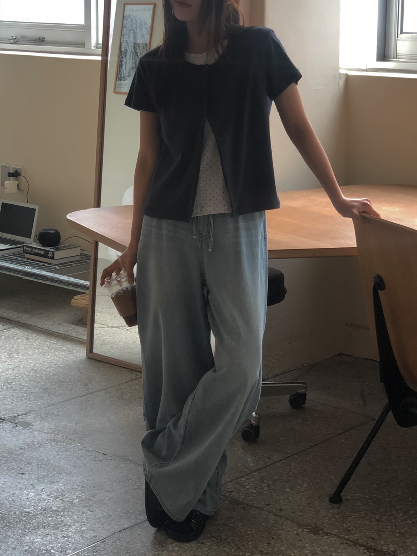 ONDO-P東大門直郵女裝新款人氣職業熱賣26春夏休閑T恤開衫ONDO-PT恤