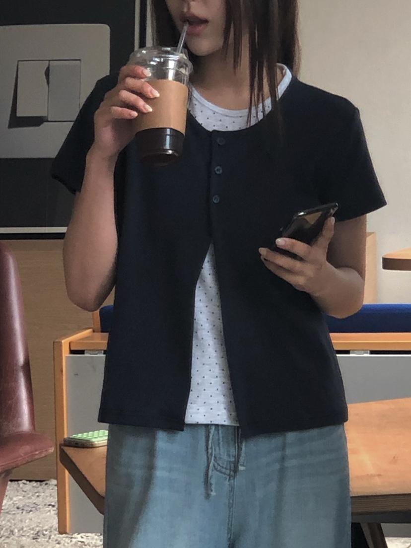 ONDO-P東大門直郵女裝新款人氣職業熱賣26春夏休閑T恤開衫ONDO-PT恤