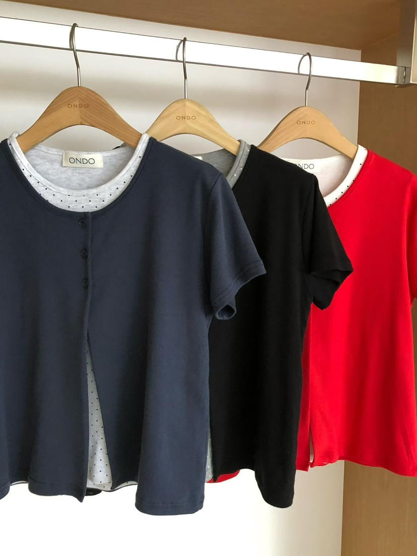 ONDO-P東大門直郵女裝新款人氣職業熱賣26春夏休閑T恤開衫ONDO-PT恤