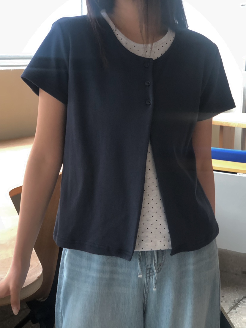 ONDO-P東大門直郵女裝新款人氣職業熱賣26春夏休閑T恤開衫ONDO-PT恤圖色1