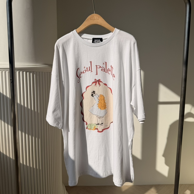 PALETTE-Q韓國代購女士新品26春夏休閑推薦職業熱賣真品T恤PALETTE-QT恤圖色1