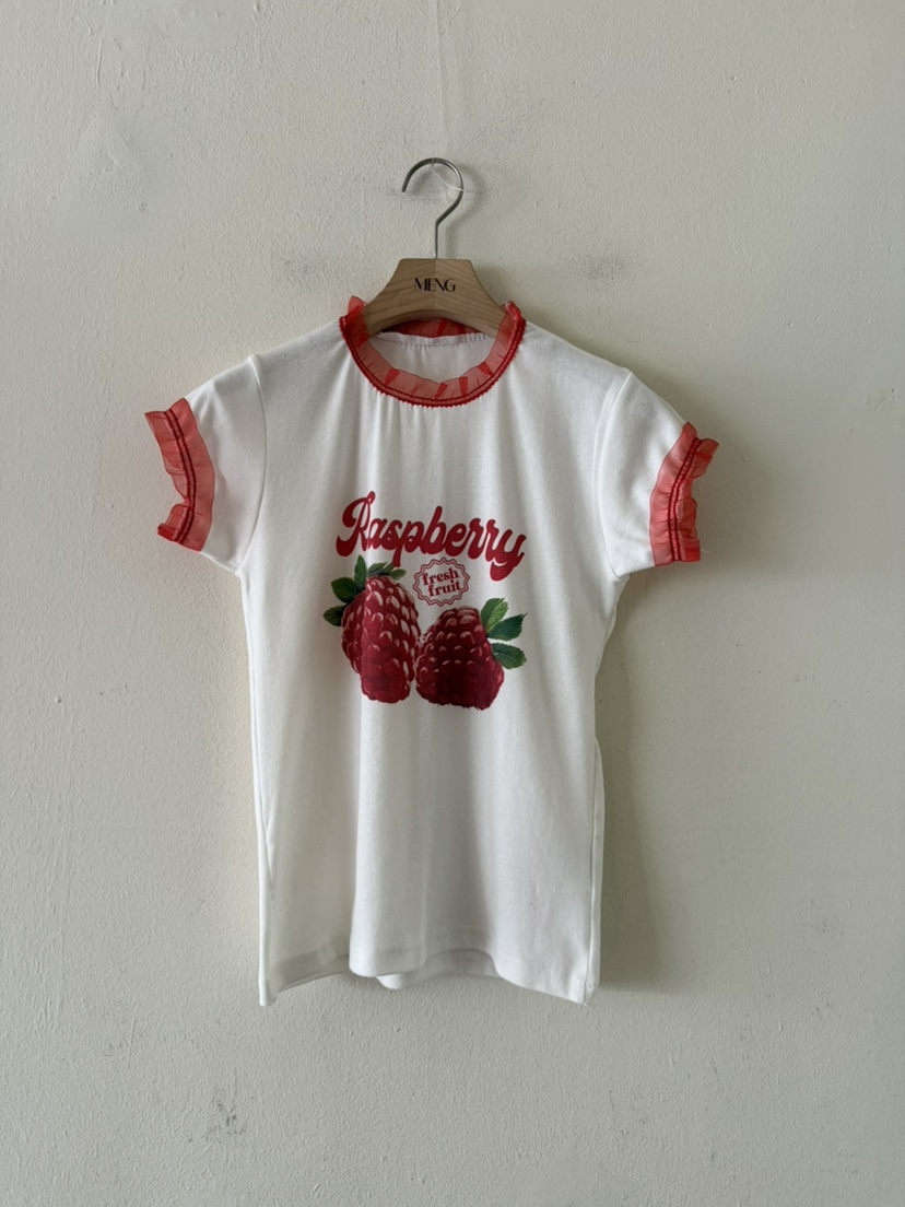 MENG韓國直郵女裝新款熱賣時尚職業26春夏真品推薦休閑T恤MENGT恤圖色1