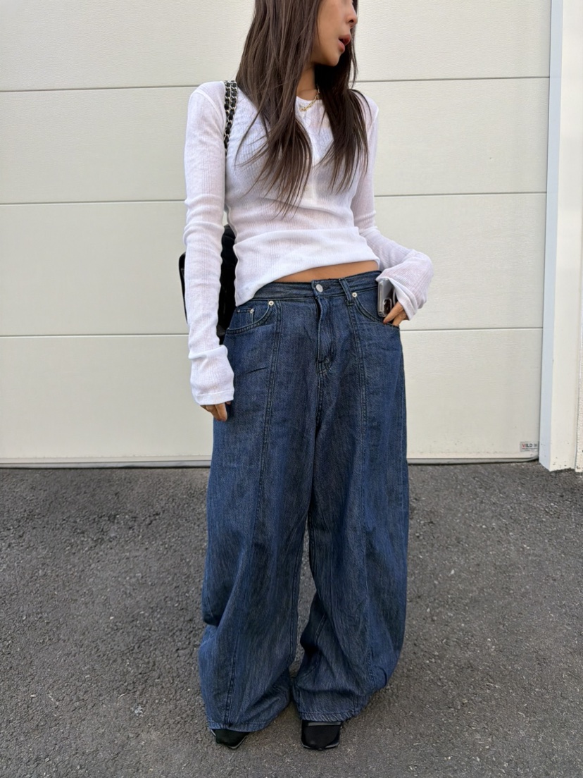 MENG東大門直郵女裝新品真品推薦26春夏休閑時尚熱賣牛仔褲MENG牛仔褲