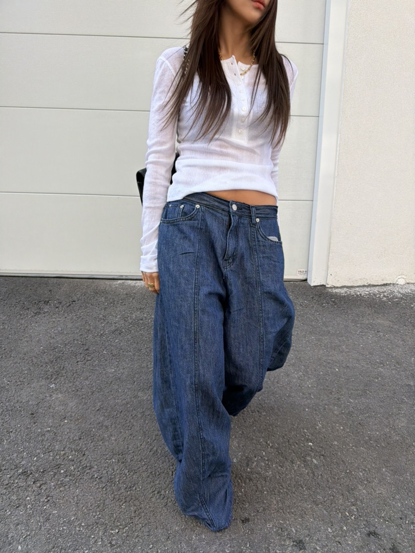 MENG東大門直郵女裝新品真品推薦26春夏休閑時尚熱賣牛仔褲MENG牛仔褲