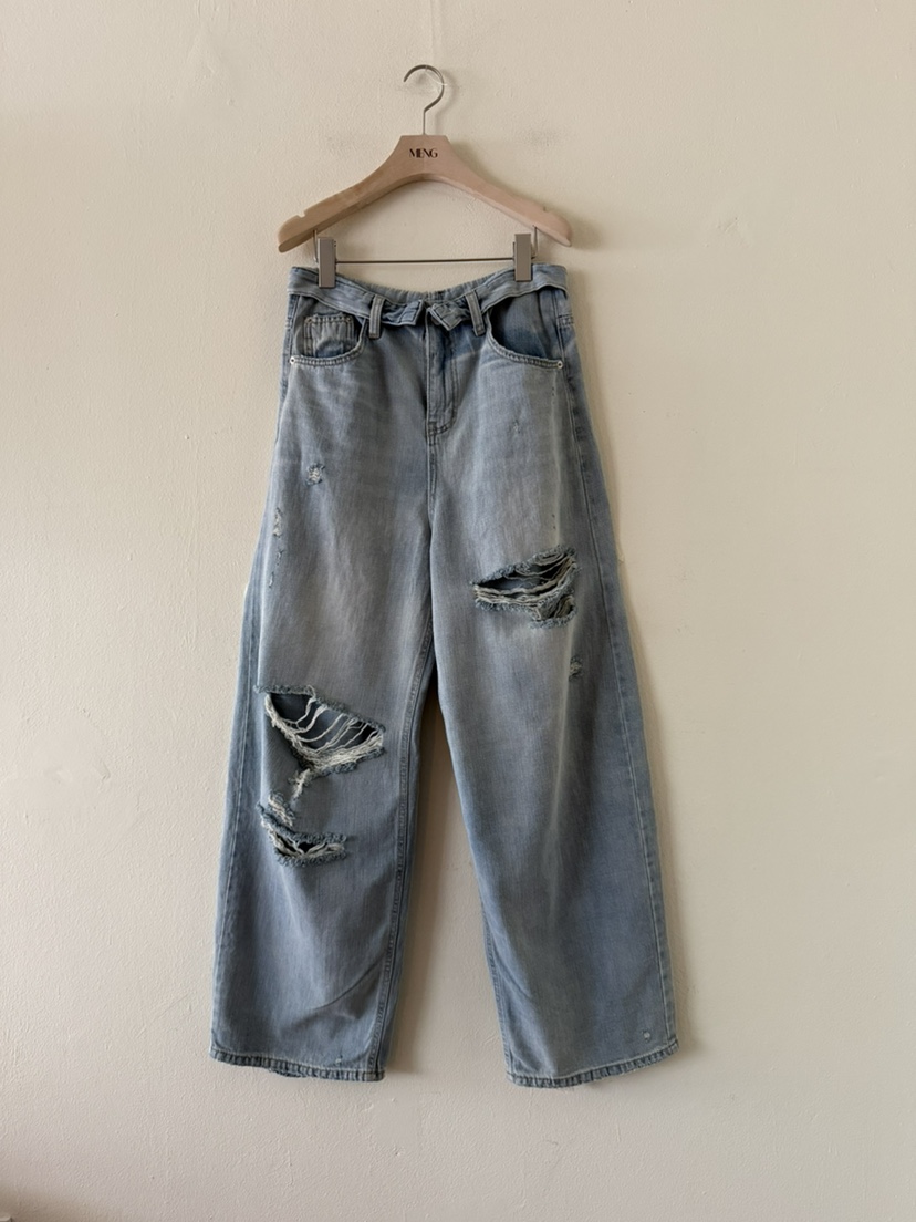 MENG韓國直郵女士新品推薦26春夏職業熱賣休閑人氣牛仔褲MENG牛仔褲圖色1