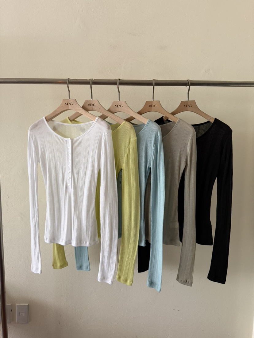 MENG東大門代購女士新品熱賣26春夏職業真品推薦休閑長袖T恤MENG長袖T恤