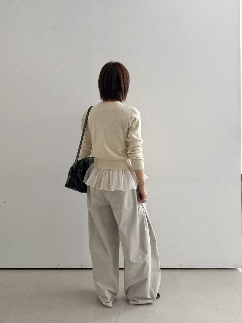 OLI SEOUL韓國東大門直郵女裝新品人氣休閑針織衫雪紡開衫OLI SEOUL針織衫