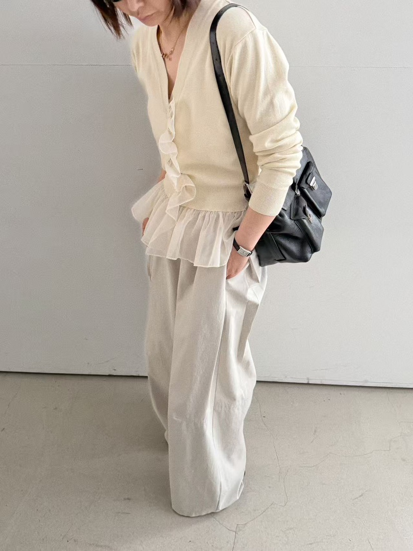 OLI SEOUL韓國東大門直郵女裝新品人氣休閑針織衫雪紡開衫OLI SEOUL針織衫