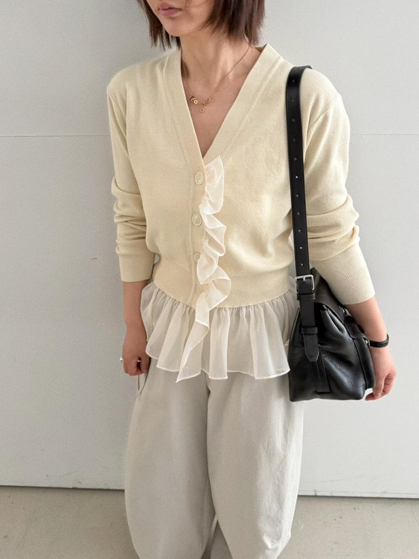 OLI SEOUL韓國東大門直郵女裝新品人氣休閑針織衫雪紡開衫OLI SEOUL針織衫