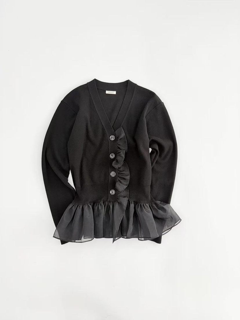 OLI SEOUL韓國東大門直郵女裝新品人氣休閑針織衫雪紡開衫OLI SEOUL針織衫圖色2