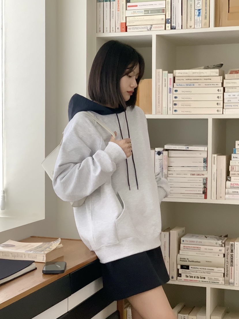 COURGETTE韓國代購女士新品時尚人氣熱賣推薦休閑衛衣連帽衫COURGETTE衛衣