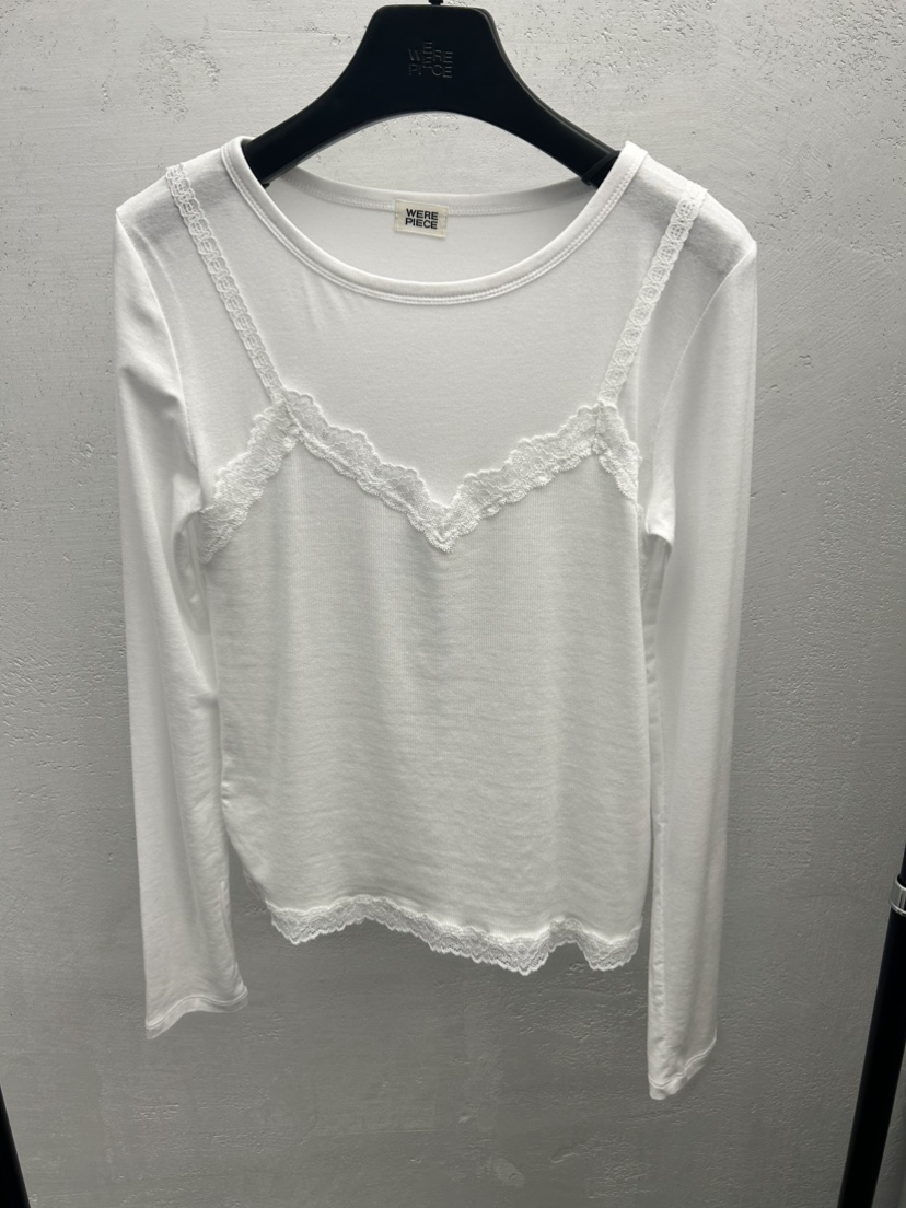 KARE/WEREPIECE韓國東大門代購女裝新品職業長袖T恤天絲蕾絲KARE/WEREPIECE長袖T恤圖色2