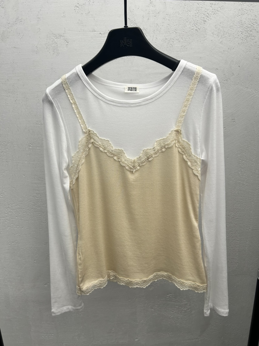 KARE/WEREPIECE韓國東大門代購女裝新品職業長袖T恤天絲蕾絲KARE/WEREPIECE長袖T恤圖色3