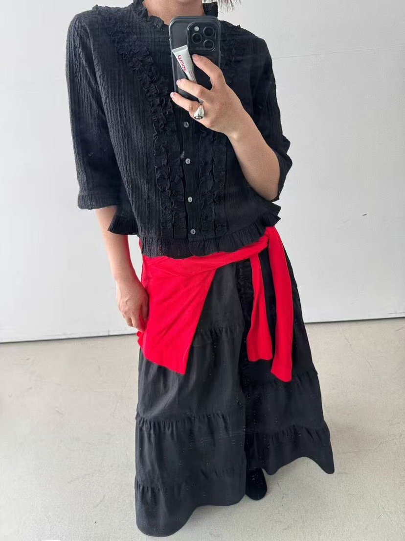 OLI SEOUL韓國直郵實拍女裝新品人氣推薦休閑時尚職業長裙OLI SEOUL長裙