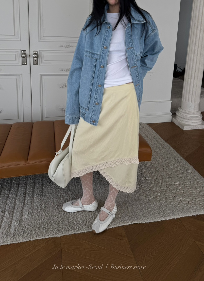 JADEMARKET韓國東大門代購女士新品時尚休閑26春夏推薦長裙JADE MARKET長裙圖色1