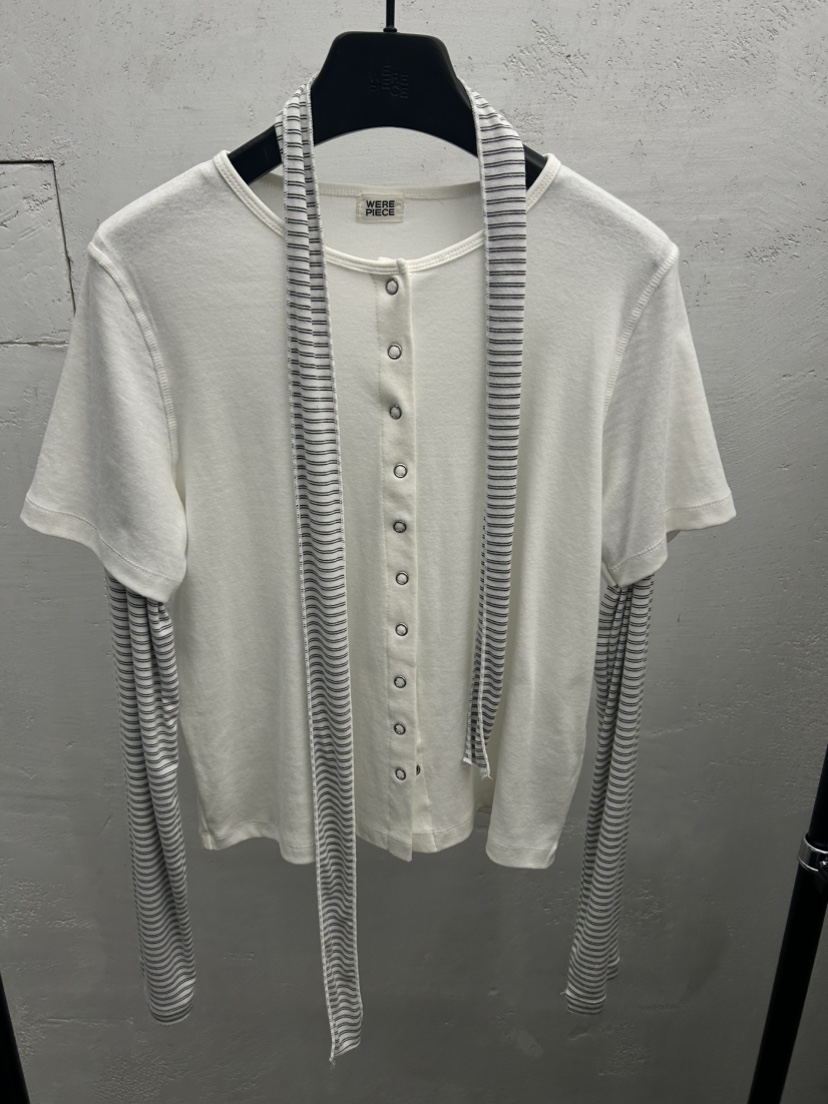 KARE/WEREPIECE韓國代購女裝新款熱賣長袖T恤含圍巾假兩件KARE/WEREPIECE長袖T恤圖色3