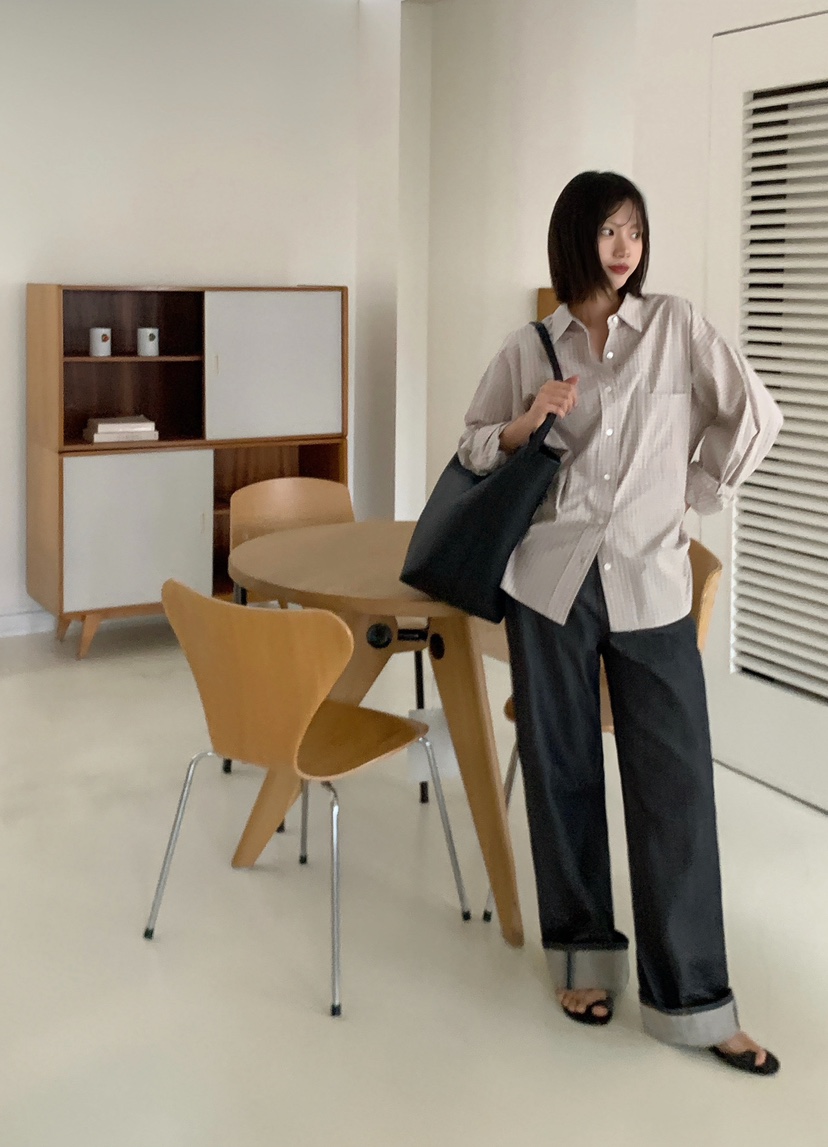 COURGETTE韓國東大門直郵女裝新款26春夏人氣襯衫蕾絲衫格子COURGETTE襯衫/蕾絲衫