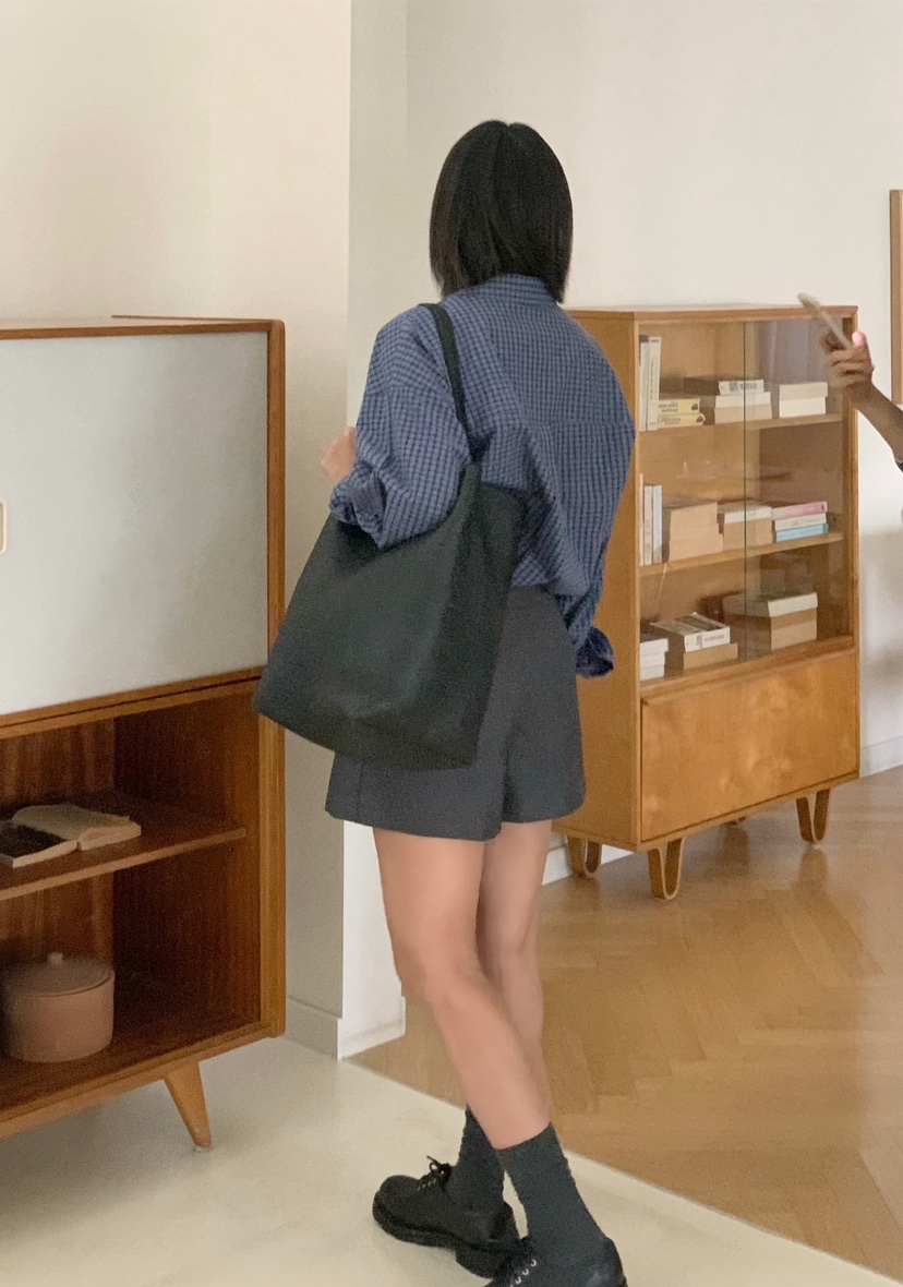 COURGETTE韓國東大門直郵女裝新款26春夏人氣襯衫蕾絲衫格子COURGETTE襯衫/蕾絲衫