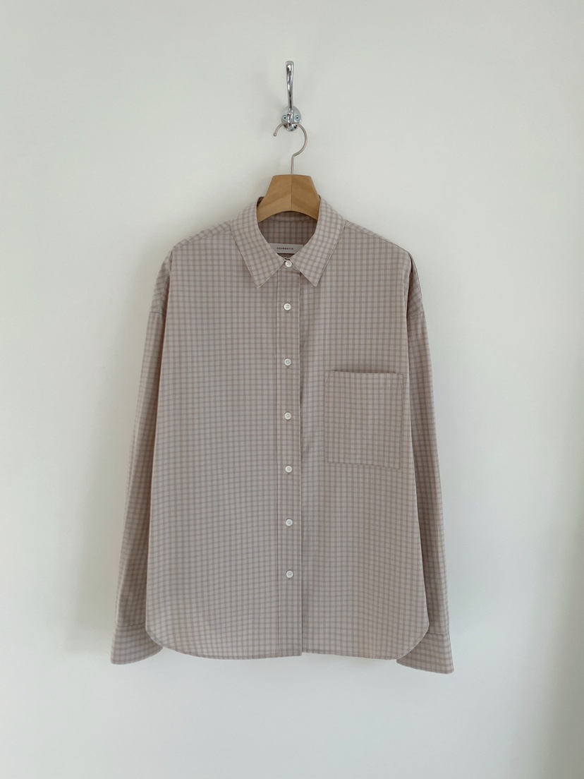 COURGETTE韓國東大門直郵女裝新款26春夏人氣襯衫蕾絲衫格子COURGETTE襯衫/蕾絲衫圖色1