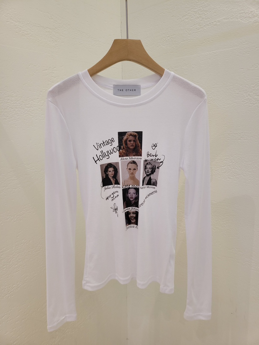 THE OTHER韓國代購女裝新品時尚推薦人氣熱賣職業長袖T恤THE OTHER長袖T恤圖色1