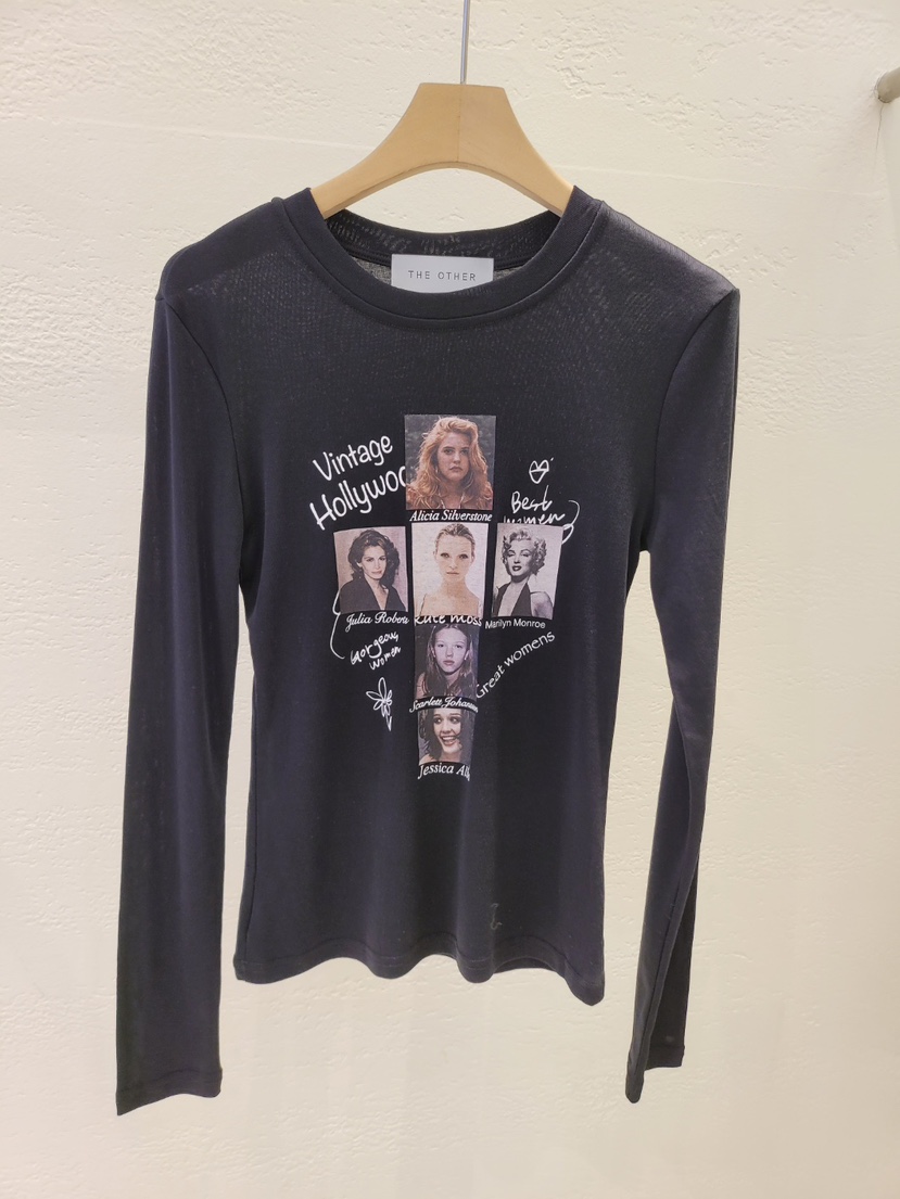 THE OTHER韓國代購女裝新品時尚推薦人氣熱賣職業長袖T恤THE OTHER長袖T恤圖色2